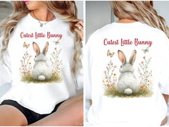 Cutest Little Bunny Floral Bunny Clipart Bundle 2 - CraftNest - Digital Crafting and Art