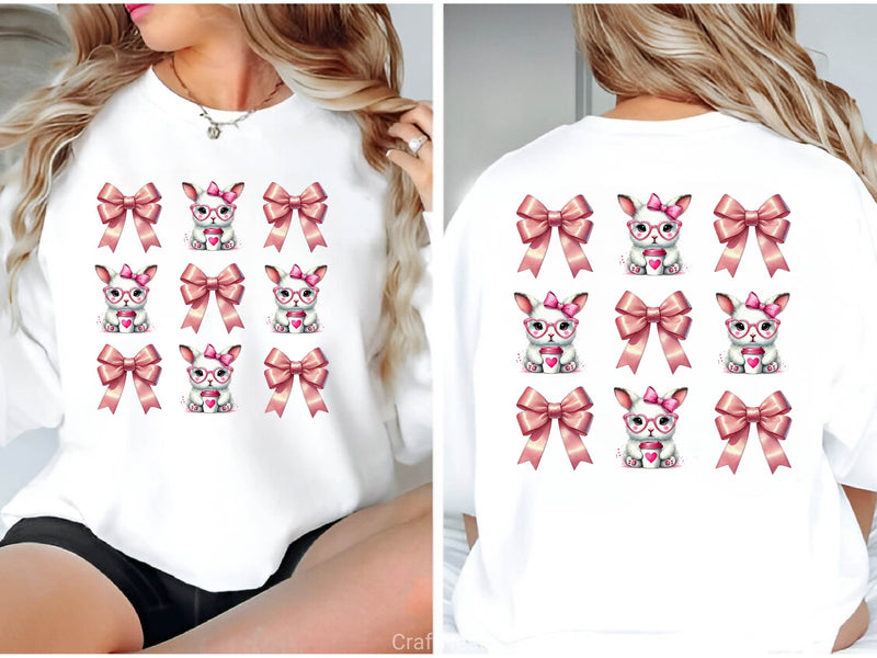 Easter Bunny Coquette Easter Bunny Clipart Bundle - CraftNest - Digital Crafting and Art