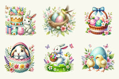 Cute Easter Clipart Bundle 4 - CraftNest - Digital Crafting and Art