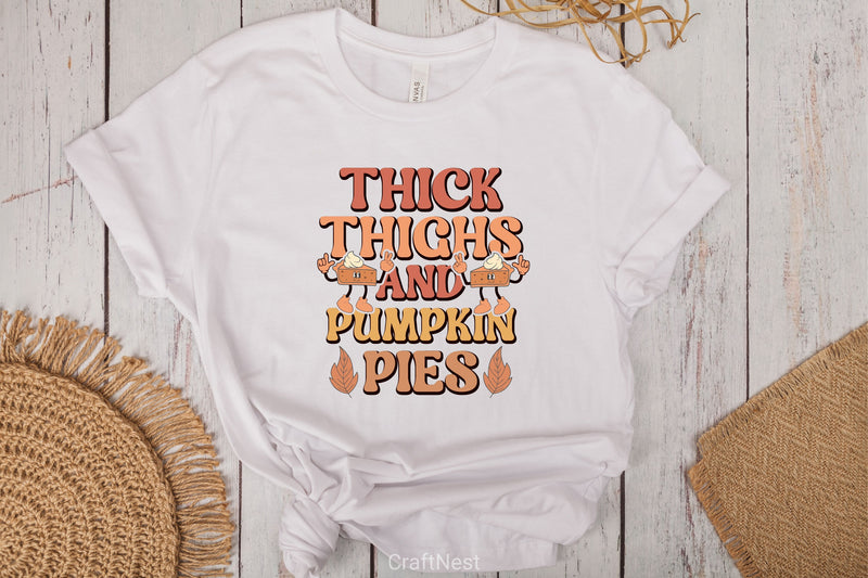 Thick Thighs And Pumpkin Pies SVG Bundle - CraftNest - Digital Crafting and Art