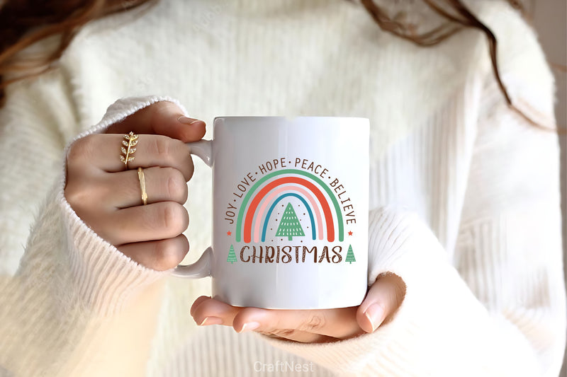 Joy Love Hope Peace Believe Christmas SVG Bundle - CraftNest - Digital Crafting and Art