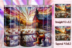 Stained Glass Farm Animals Tumbler Bundle 6 - CraftNest - Digital Crafting and Art