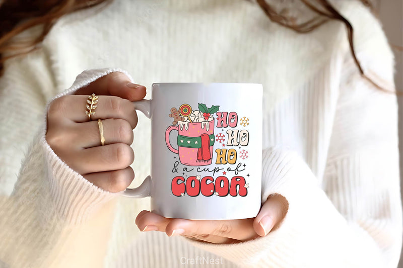 Ho Ho Ho A Cup Of Cocoa Clipart Bundle - CraftNest - Digital Crafting and Art