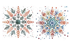 Colorful Snowflakes Clipart Bundle - CraftNest - Digital Crafting and Art