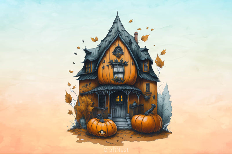 Halloween Home Clipart Bundle - CraftNest - Digital Crafting and Art