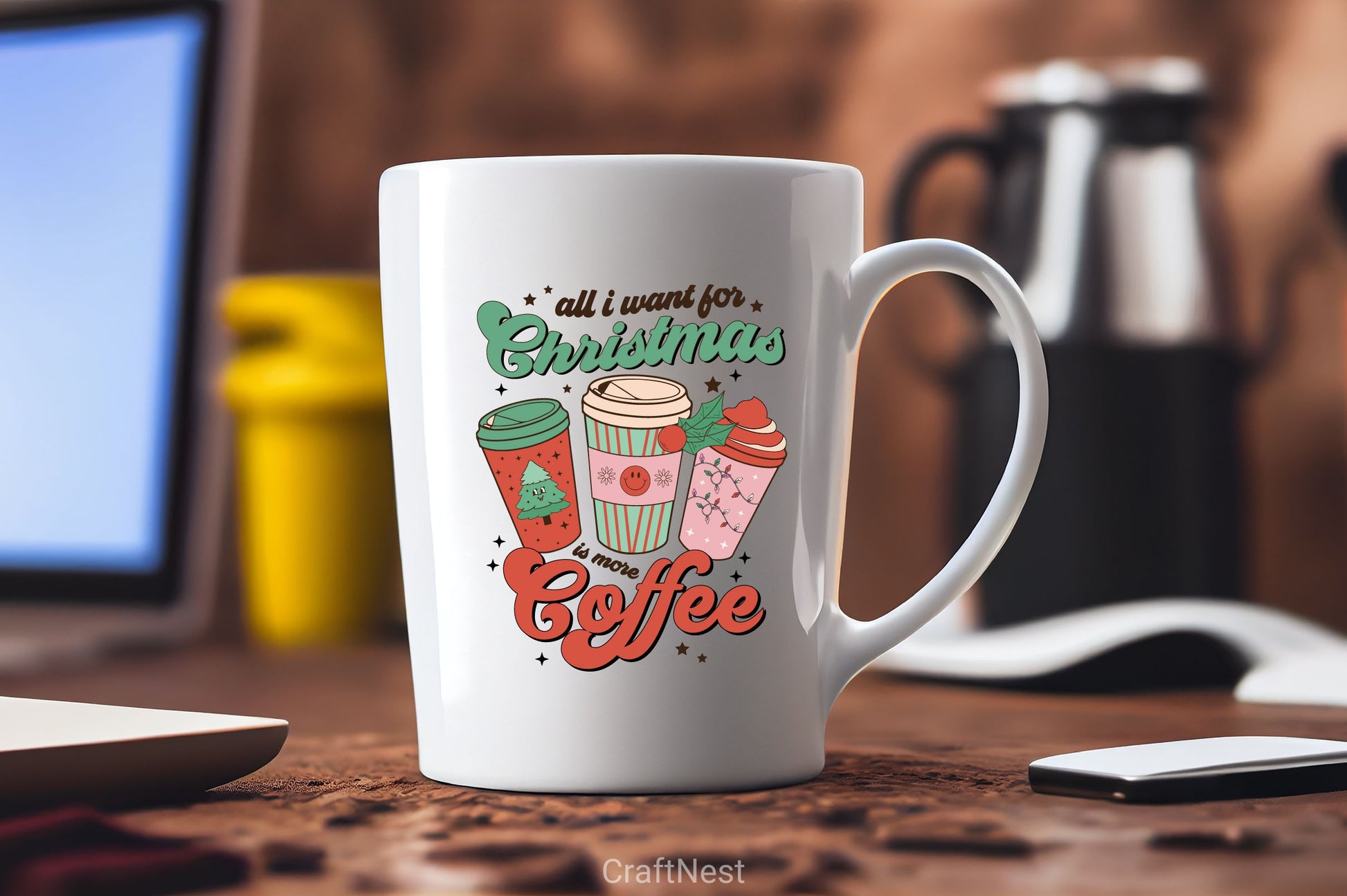 All I Want For Christmas Is More Coffee SVG Bundle - CraftNest - Digital Crafting and Art