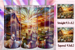 Stained Glass Farm Animals Tumbler Bundle 8 - CraftNest - Digital Crafting and Art