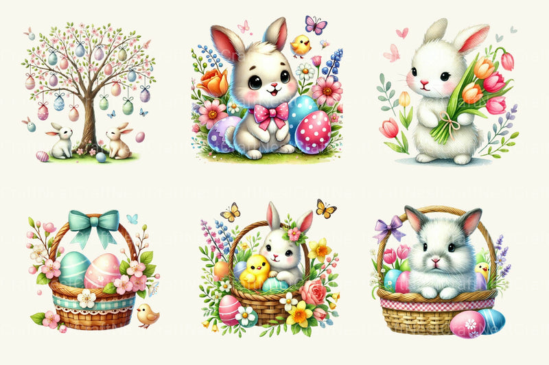 Cute Easter Clipart Bundle 4 - CraftNest - Digital Crafting and Art
