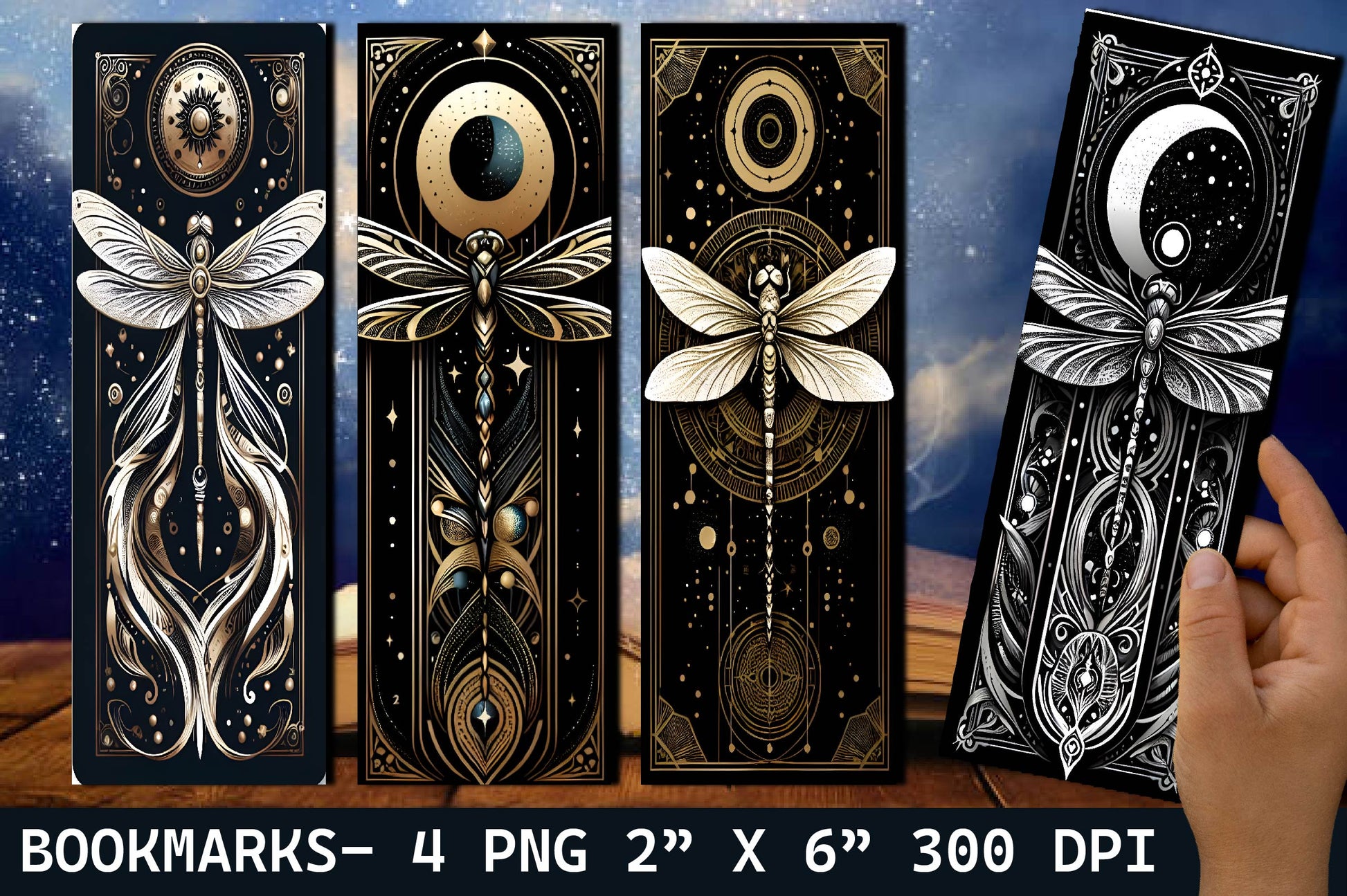 Dragonfly Bookmark Magic Dragonflies Bookmarks - CraftNest - Digital Crafting and Art