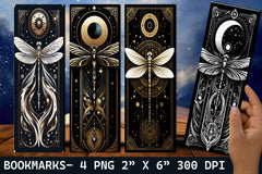 Dragonfly Bookmark Magic Dragonflies Bookmarks - CraftNest - Digital Crafting and Art