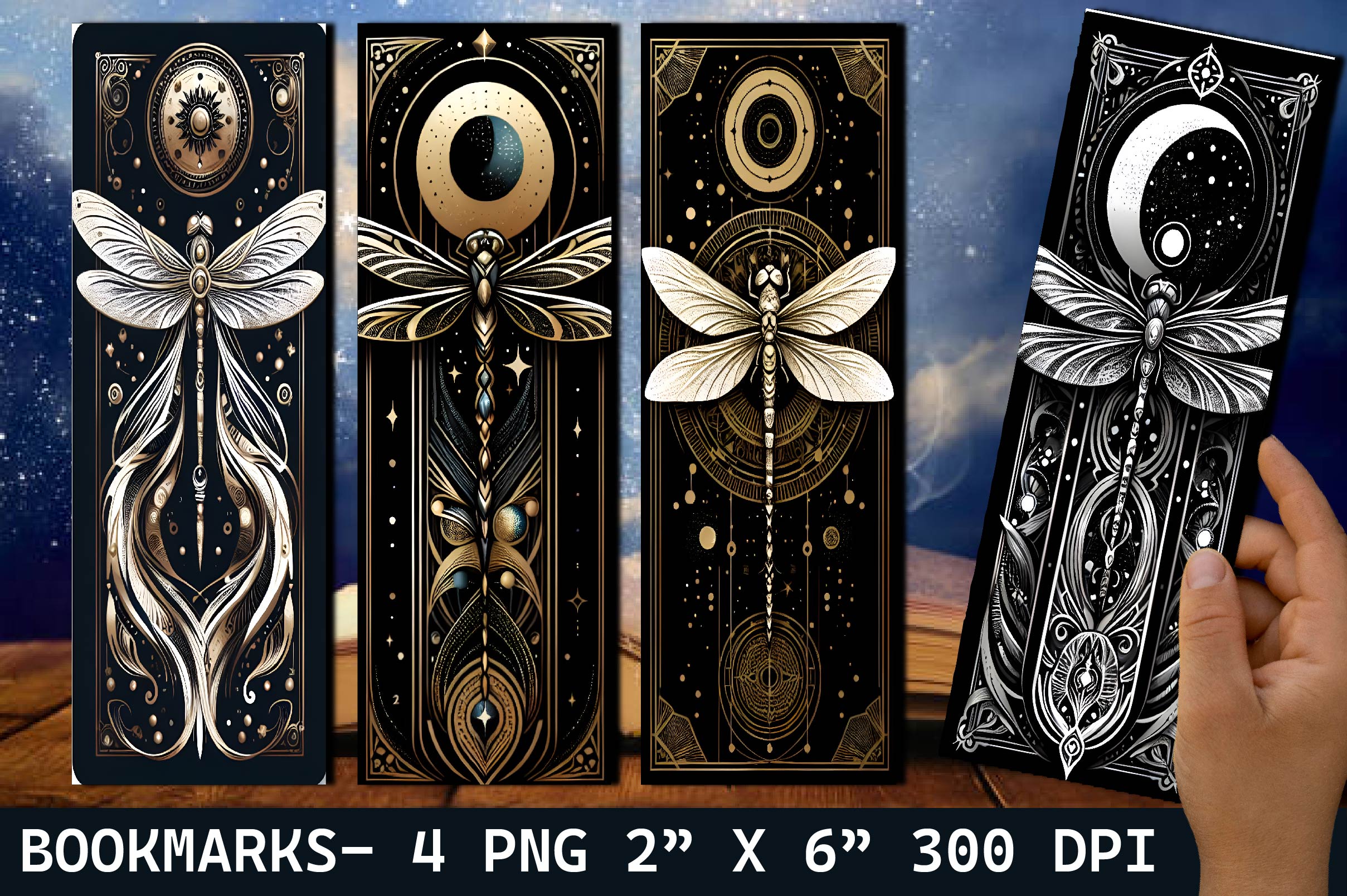 Dragonfly Bookmark Magic Dragonflies Bookmarks - CraftNest - Digital Crafting and Art