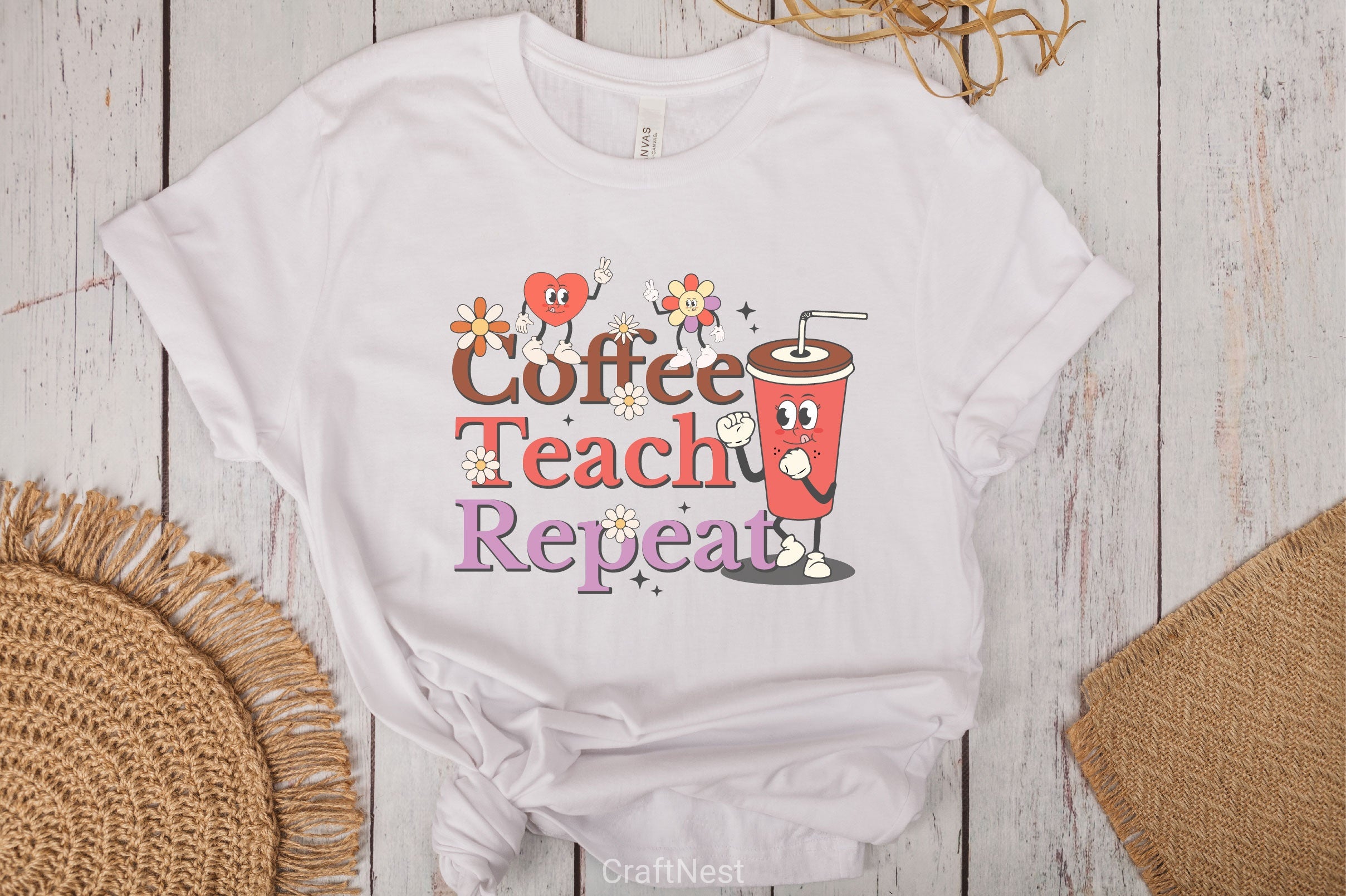 Coffee Teach Repeat Clipart Bundle - CraftNest - Digital Crafting and Art