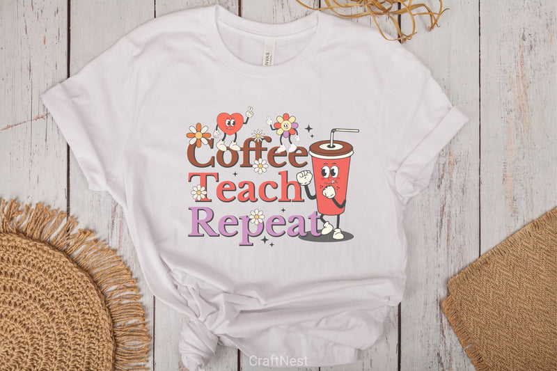 Coffee Teach Repeat Clipart Bundle - CraftNest - Digital Crafting and Art