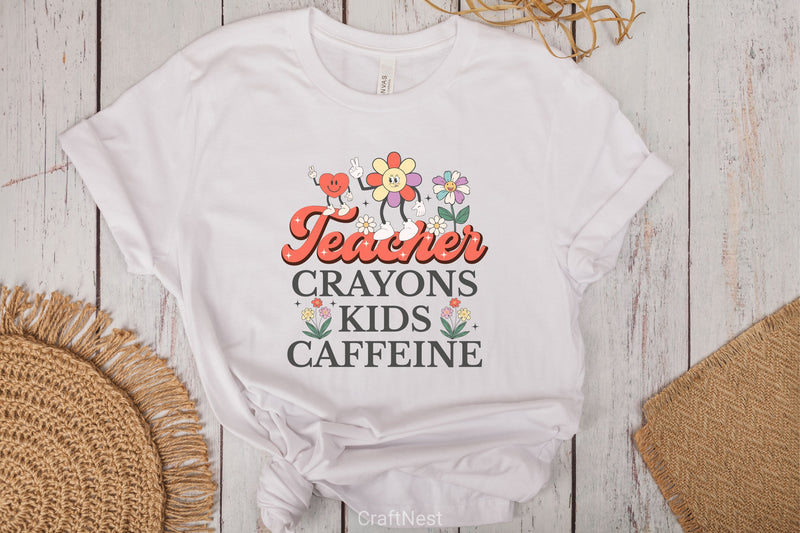Teacher Crayons Kids Caffeine Clipart Bundle - CraftNest - Digital Crafting and Art