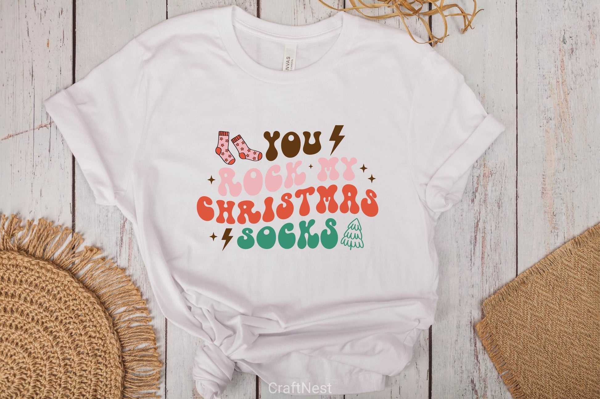 You Rock My Christmas Socks SVG Bundle - CraftNest - Digital Crafting and Art