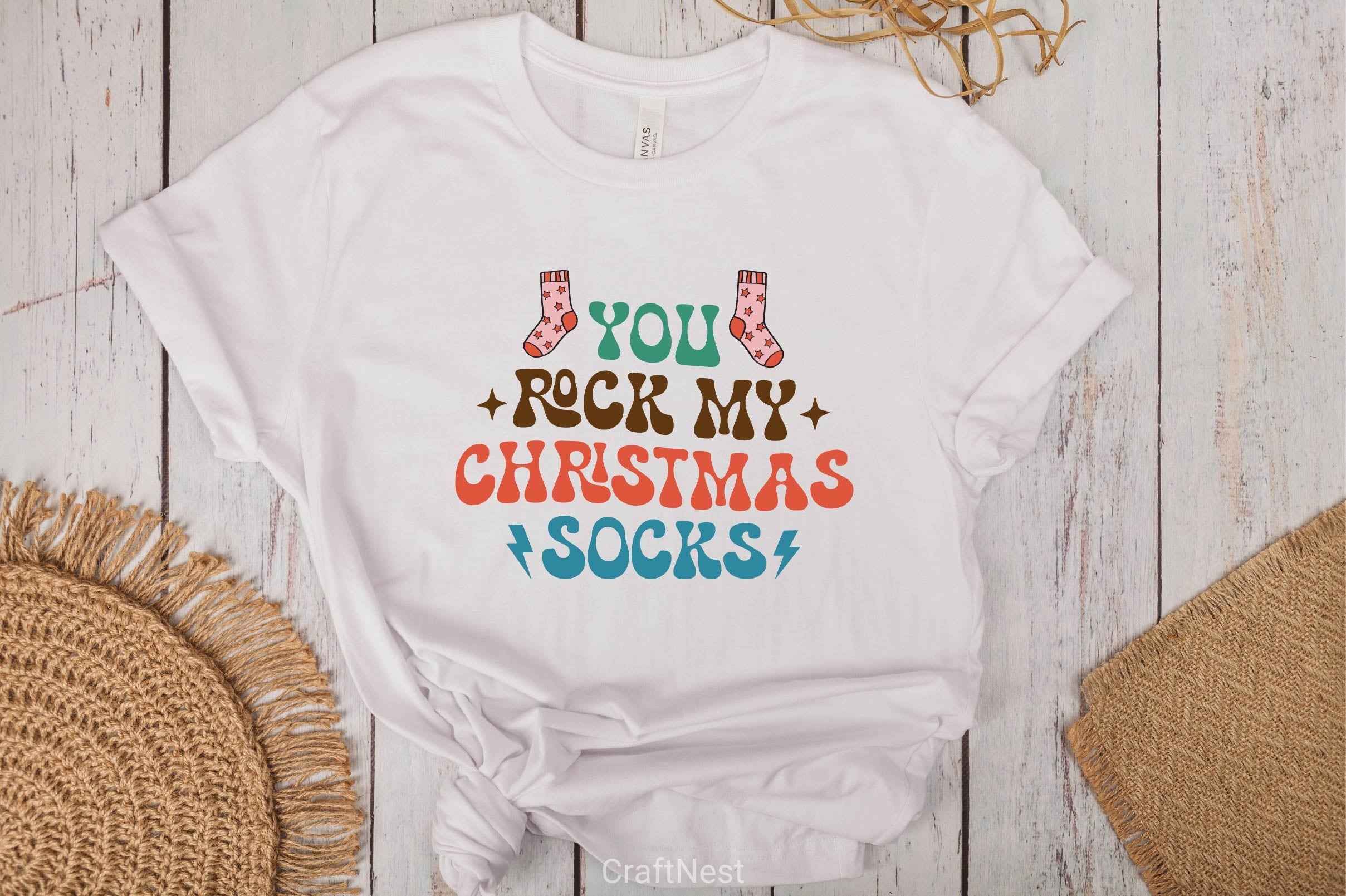 You Rock My Christmas Socks SVG Bundle 1 - CraftNest - Digital Crafting and Art