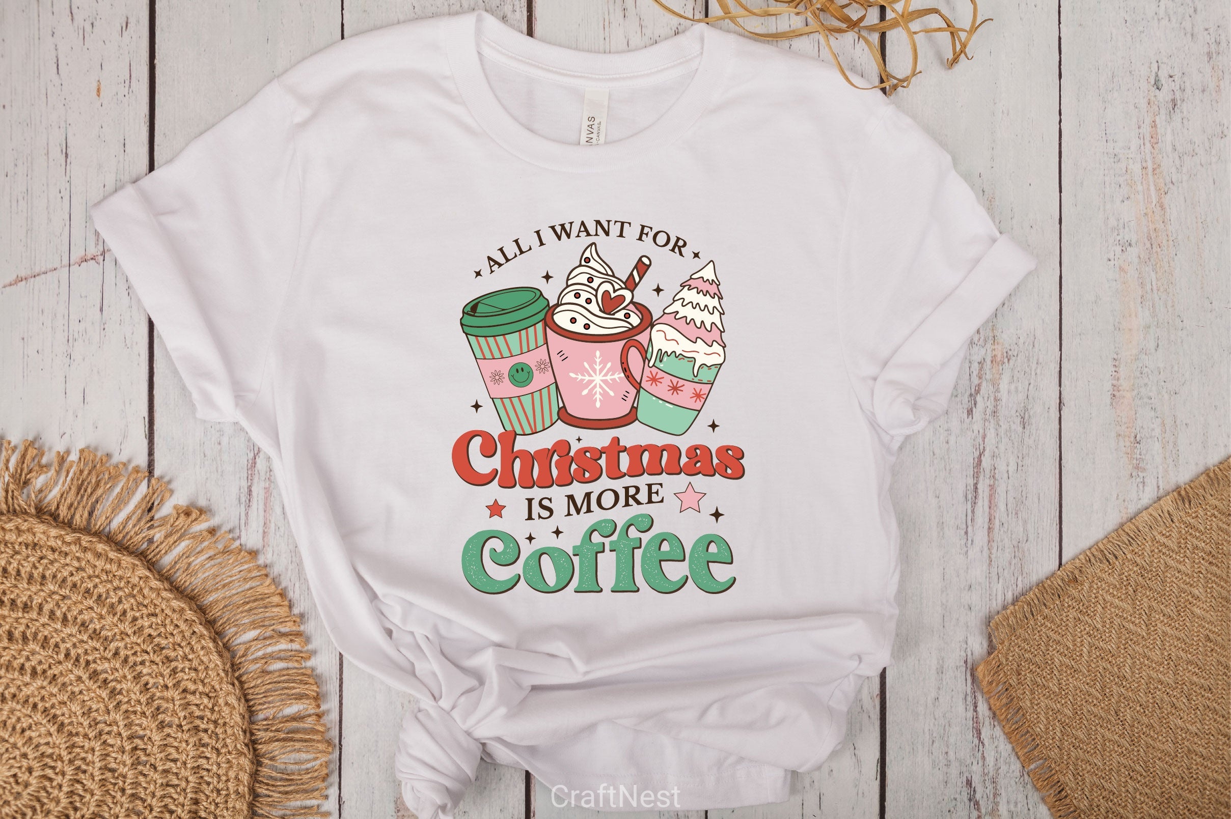 All I Want For Christmas Is More Coffee Clipart Bundle - CraftNest - Digital Crafting and Art