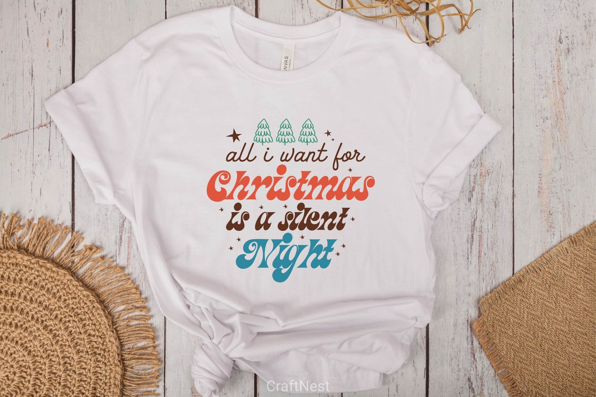 All I Want For Christmas Is A Silent Night SVG Bundle - CraftNest - Digital Crafting and Art