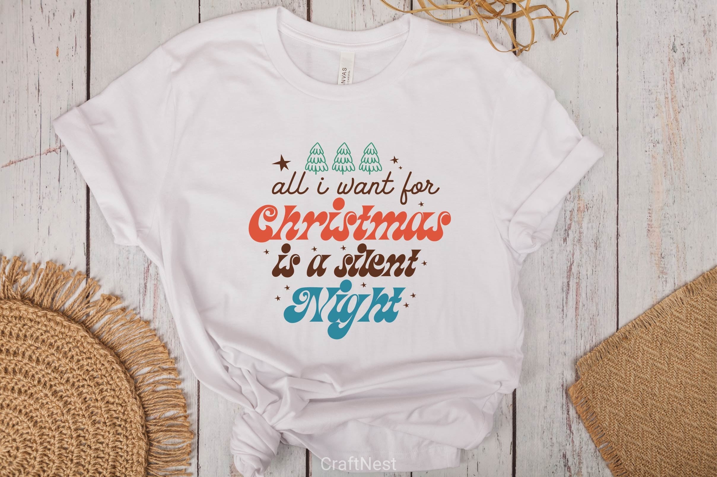 All I Want For Christmas Is A Silent Night SVG Bundle - CraftNest - Digital Crafting and Art