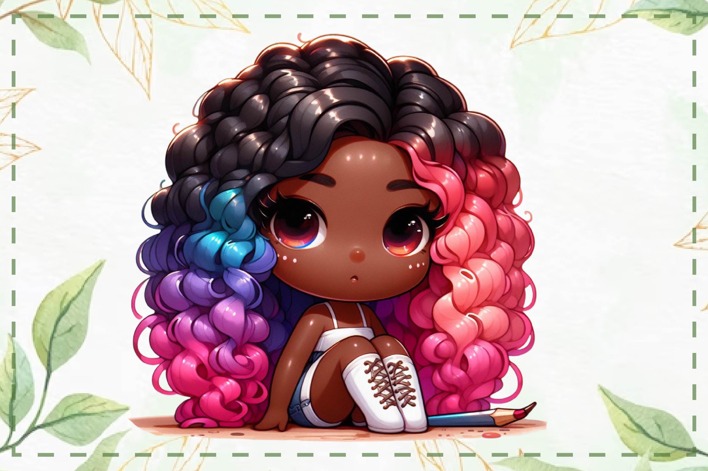 Baby Chibi Baby Girl Clipart Bundle 7 - CraftNest - Digital Crafting and Art