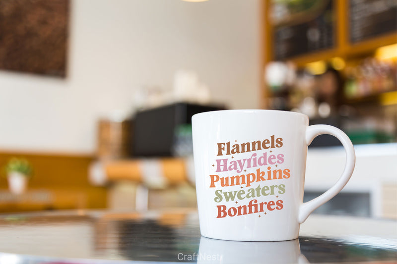 Flannels Hayrides Pumpkins Sweaters Bonfires SVG Bundle - CraftNest - Digital Crafting and Art