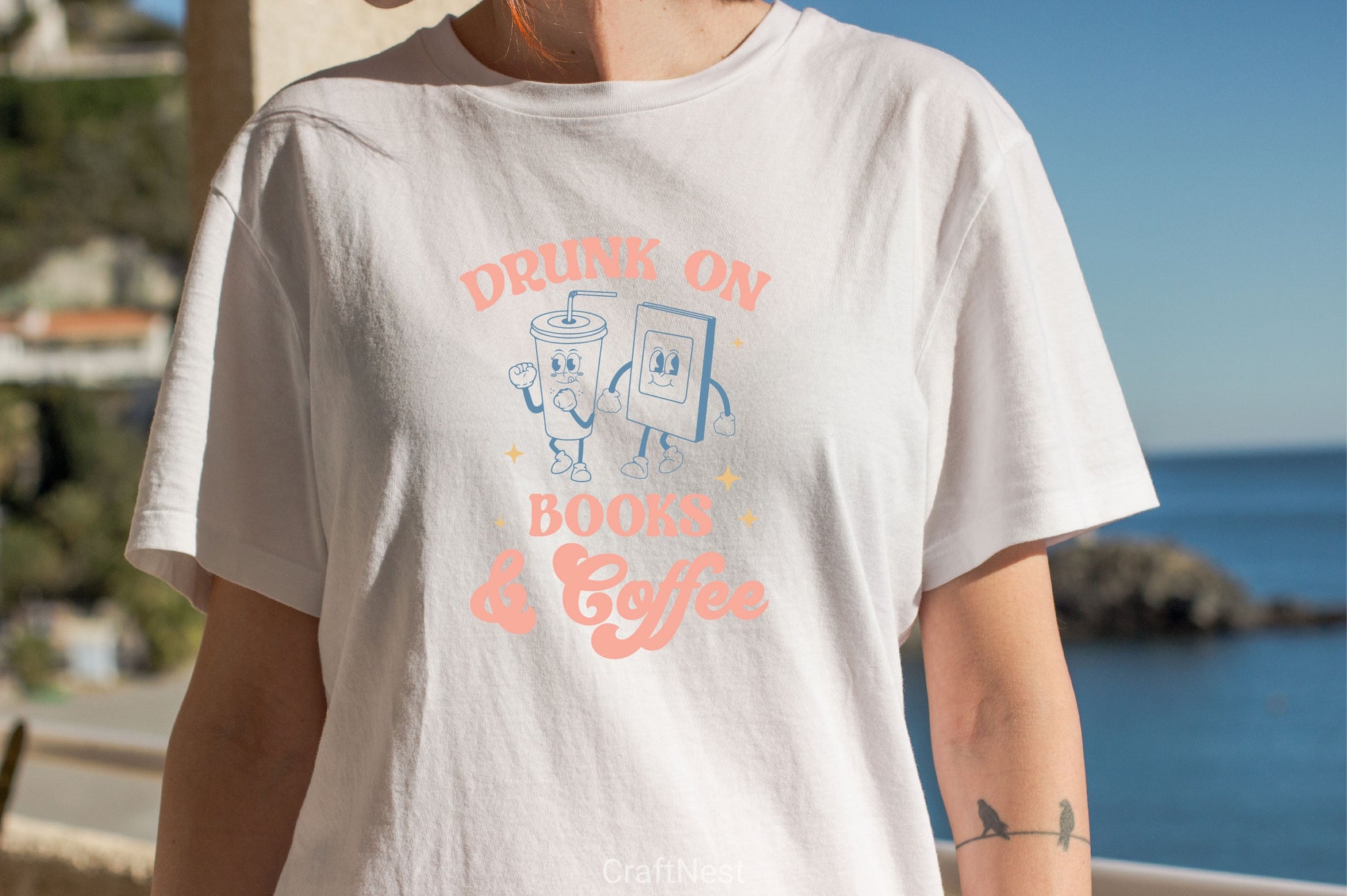 Drunk On Books & Coffee SVG Bundle - CraftNest - Digital Crafting and Art