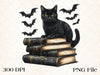 Halloween Black Cat Books Clipart Bundle 3