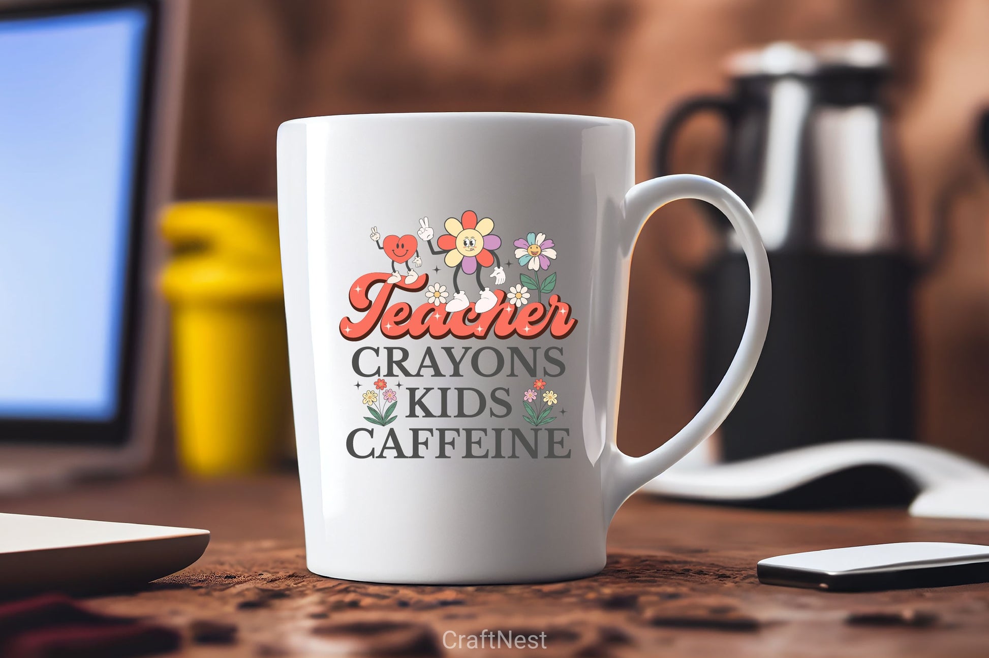 Teacher Crayons Kids Caffeine Clipart Bundle - CraftNest - Digital Crafting and Art