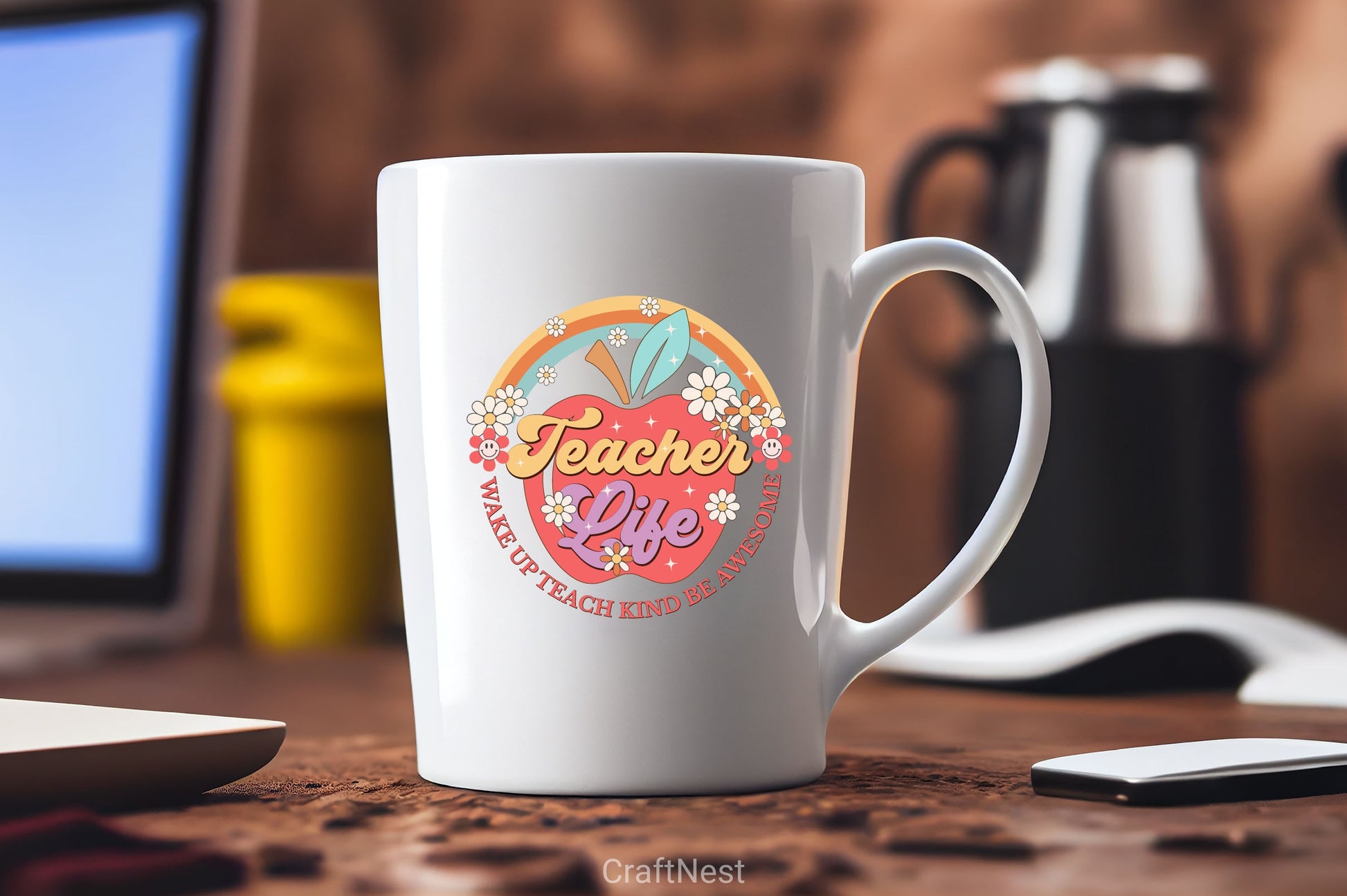 Teacher Life Wake Up Teach Kind Be Awesome Clipart Bundle - CraftNest - Digital Crafting and Art