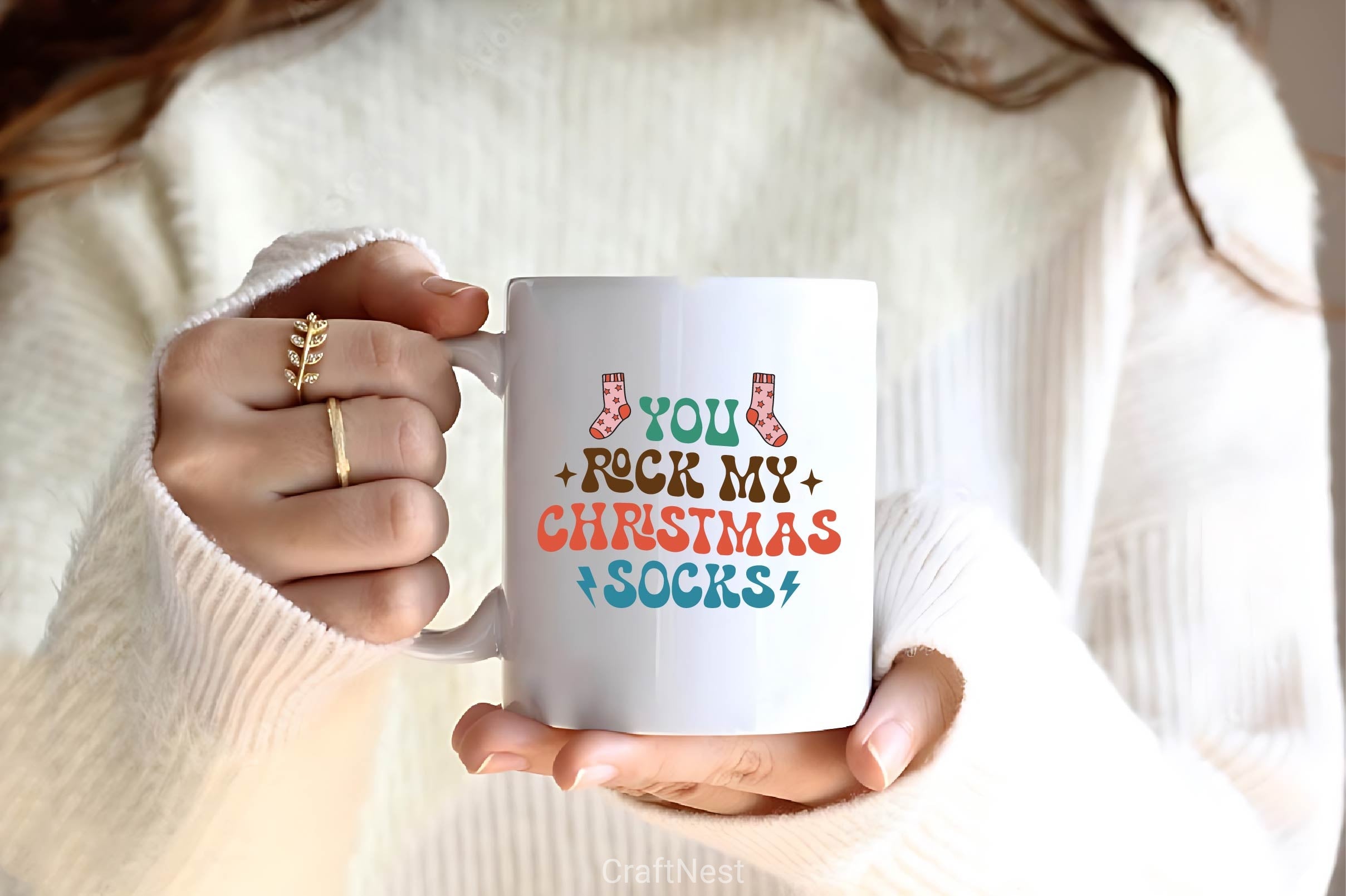 You Rock My Christmas Socks SVG Bundle 1 - CraftNest - Digital Crafting and Art