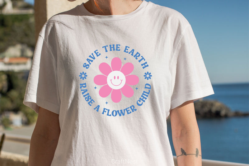 Save The Earth Raise A Flower Child SVG Bundle - CraftNest - Digital Crafting and Art