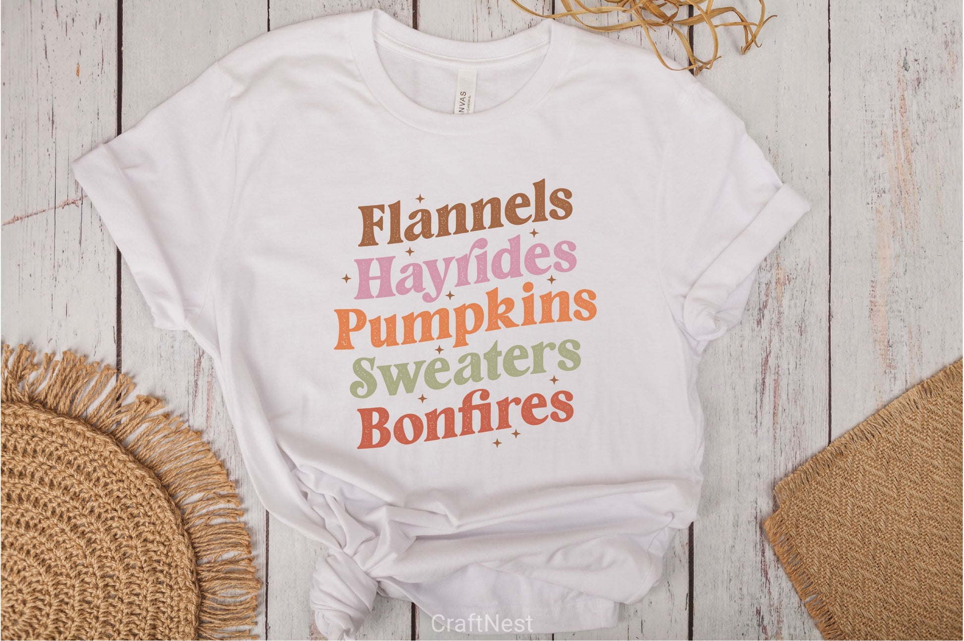 Flannels Hayrides Pumpkins Sweaters Bonfires SVG Bundle - CraftNest - Digital Crafting and Art