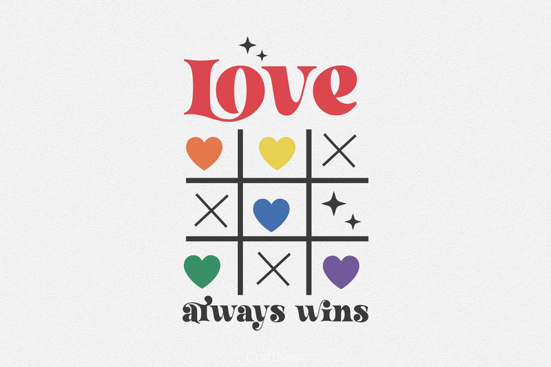 Love Always Wins SVG Bundle - CraftNest - Digital Crafting and Art