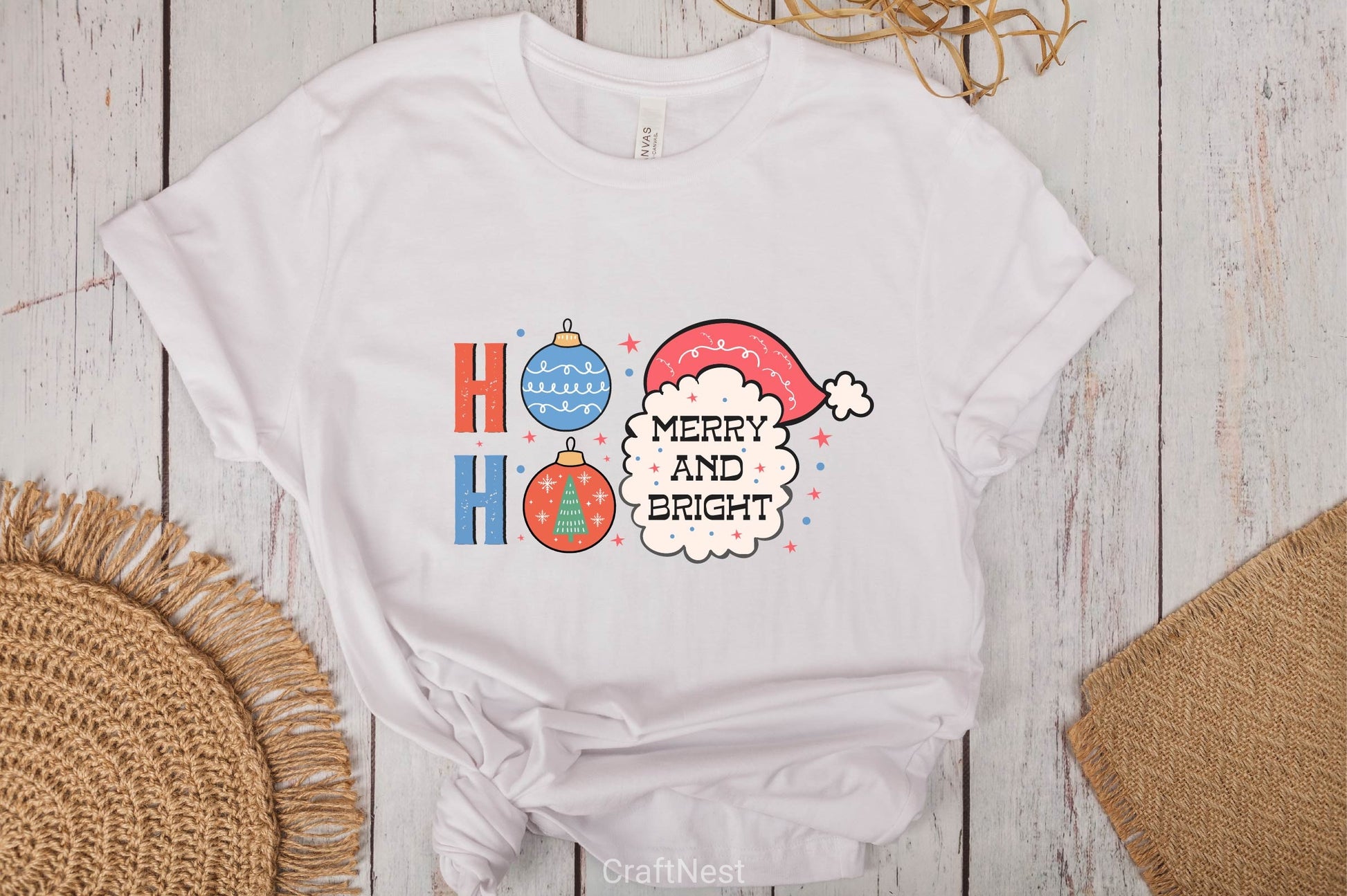 Ho Ho Ho Merry And Bright Clipart Bundle - CraftNest - Digital Crafting and Art