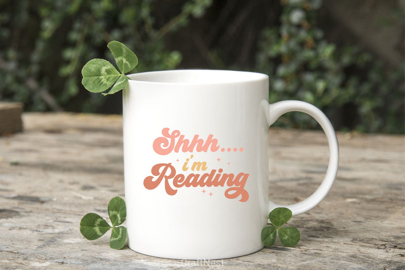 Shhh I'm Reading SVG Bundle - CraftNest - Digital Crafting and Art