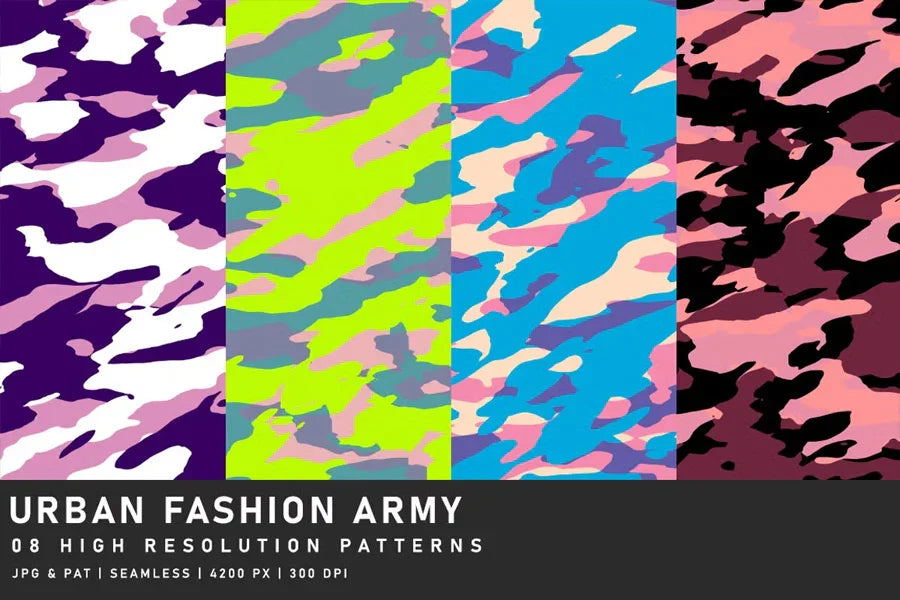 Urban Fashion Army - Camouflage - CraftNest - Digital Crafting and Art