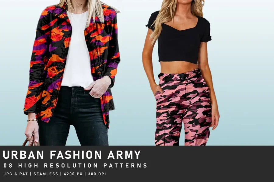 Urban Fashion Army - Camouflage - CraftNest - Digital Crafting and Art