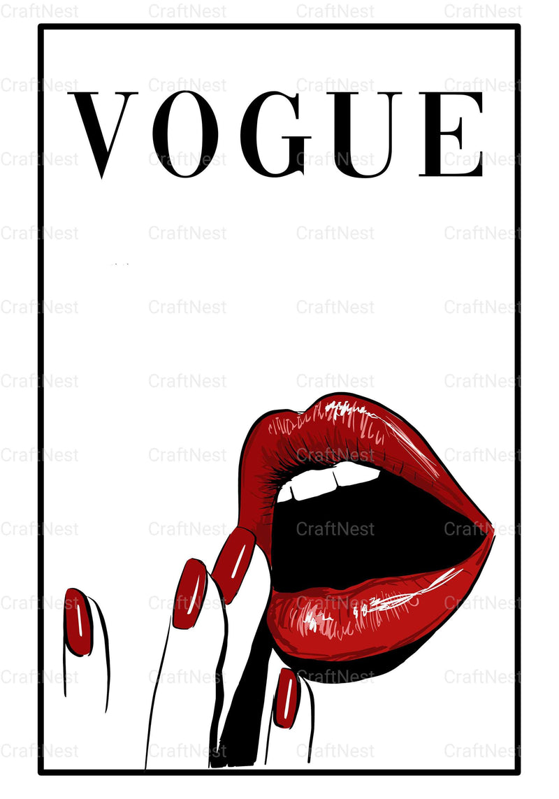 Fashion Magazine Aesthetic Wall Art Set - CraftNest - Digital Crafting and Art