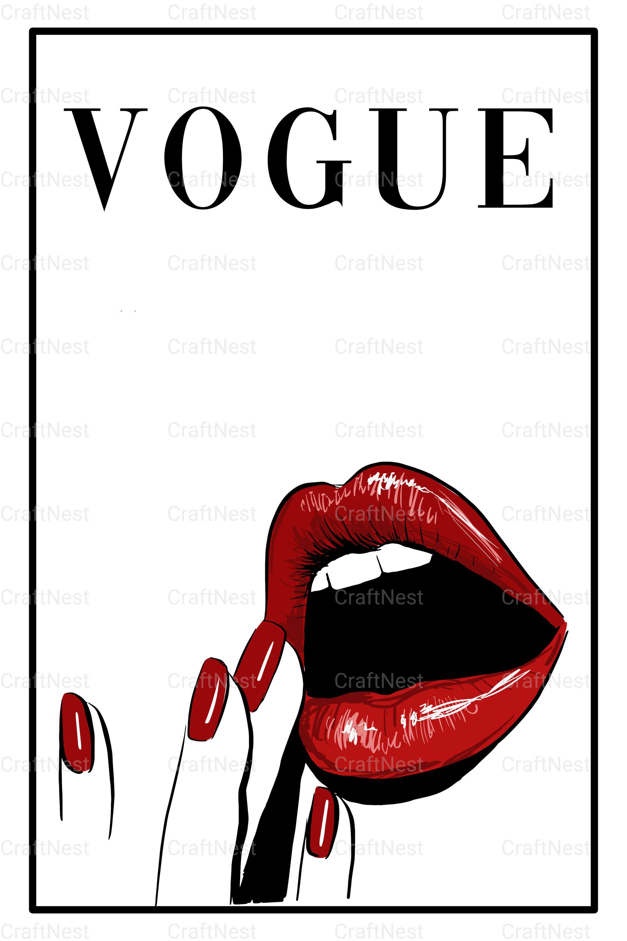 Fashion Magazine Aesthetic Wall Art Set - CraftNest - Digital Crafting and Art