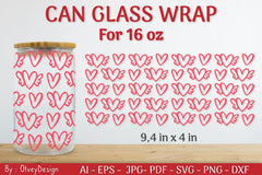 Valentine Can Glass 16 OZ SVG Bundle - CraftNest - Digital Crafting and Art