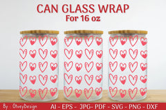 Valentine Can Glass 16 OZ SVG Bundle - CraftNest - Digital Crafting and Art