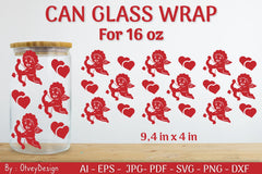 Valentine Can Glass 16 OZ SVG Bundle - CraftNest - Digital Crafting and Art