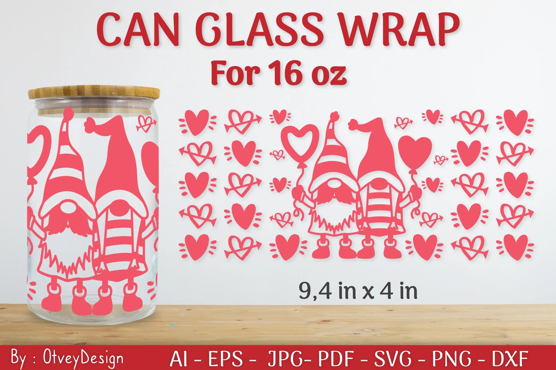 Valentine Can Glass 16 OZ SVG Bundle - CraftNest - Digital Crafting and Art