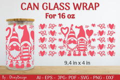 Valentine Can Glass 16 OZ SVG Bundle - CraftNest - Digital Crafting and Art