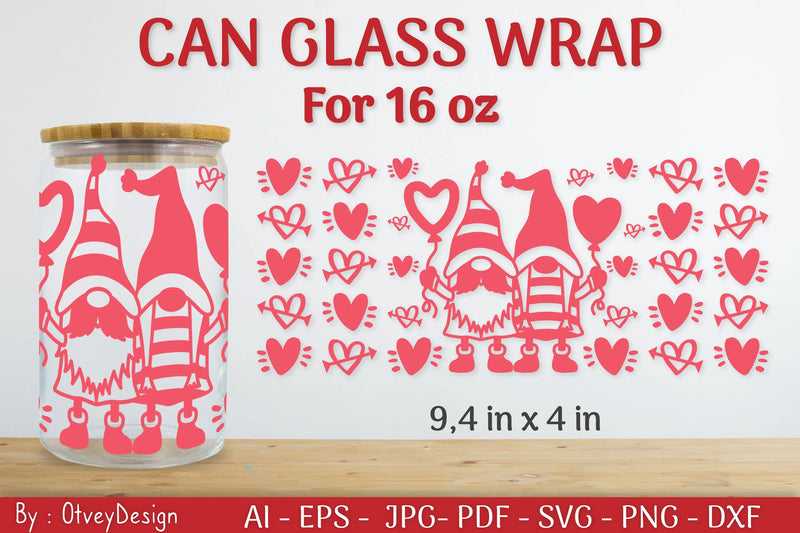 Valentine Can Glass 16 OZ SVG Bundle - CraftNest - Digital Crafting and Art
