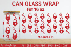 Valentine Can Glass 16 OZ SVG Bundle - CraftNest - Digital Crafting and Art