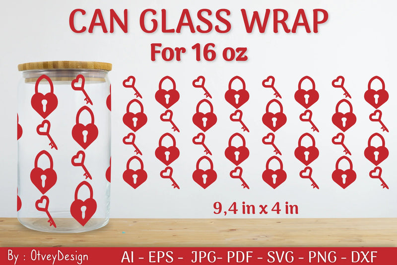 Valentine Can Glass 16 OZ SVG Bundle - CraftNest - Digital Crafting and Art