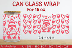 Valentine Can Glass 16 OZ SVG Bundle - CraftNest - Digital Crafting and Art