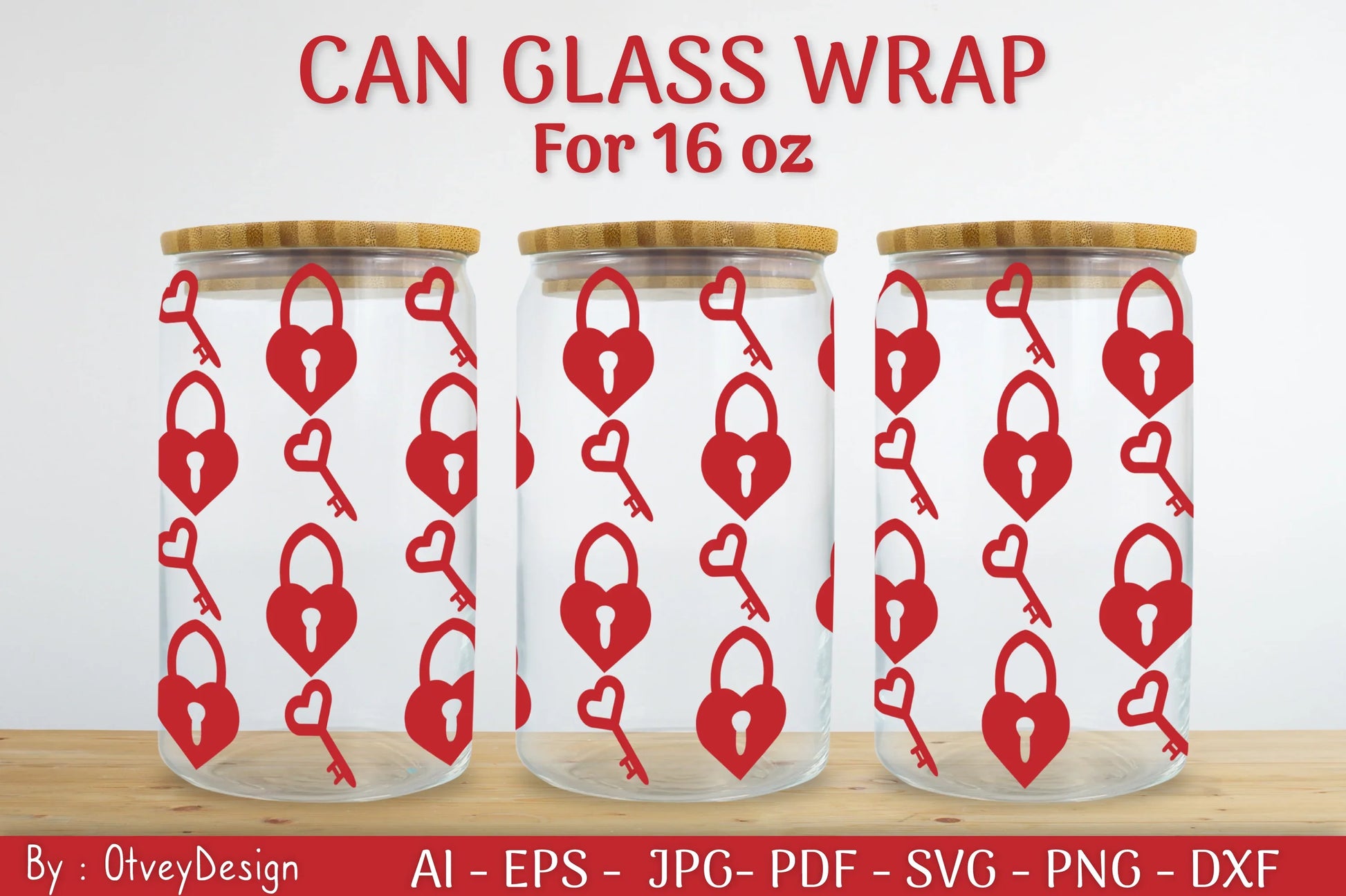 Valentine Can Glass 16 OZ SVG Bundle - CraftNest - Digital Crafting and Art
