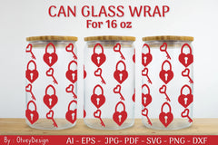 Valentine Can Glass 16 OZ SVG Bundle - CraftNest - Digital Crafting and Art